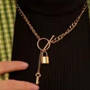 Lock Necklace 18k Gold Plated  Stainless Steel | NWOT
